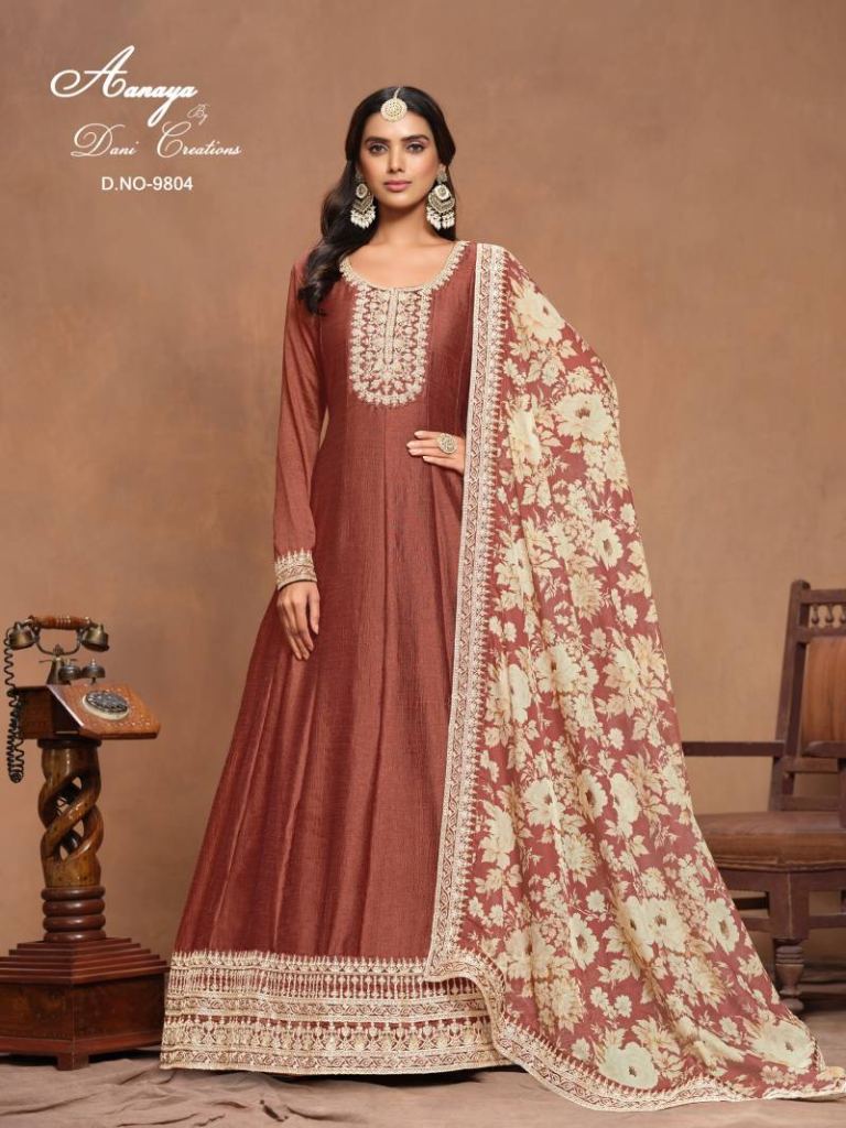 Aanaya Vol 198 Designer Gown With Dupatta