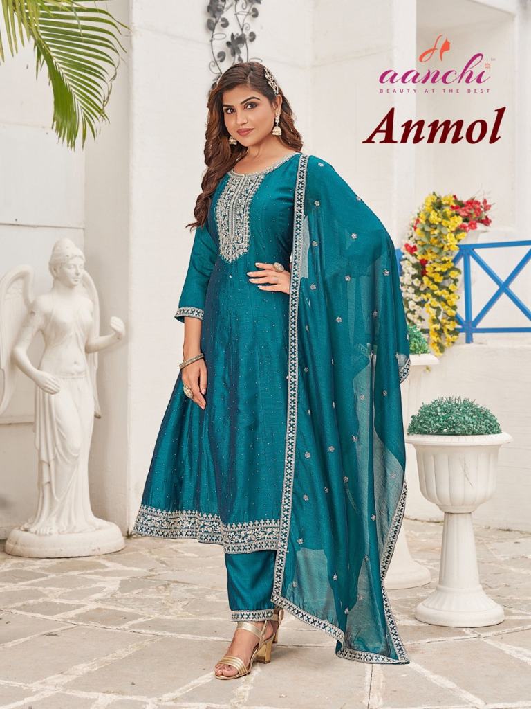 Aanchi Anmol Fancy kurti Bottom With Dupatta