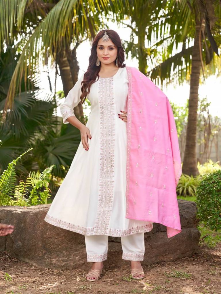 Aanchi Bhavini Flair Kurti Bottom With Dupatta