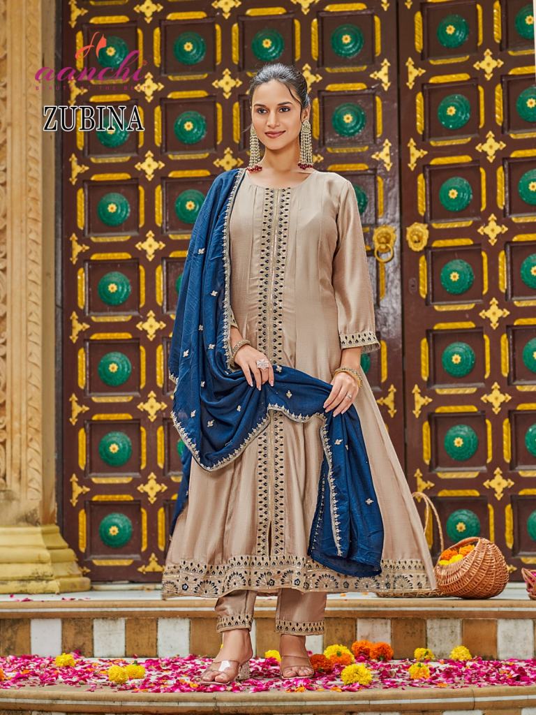 Aanchi Zubina Festival Wear Kurti Pant And Dupatta