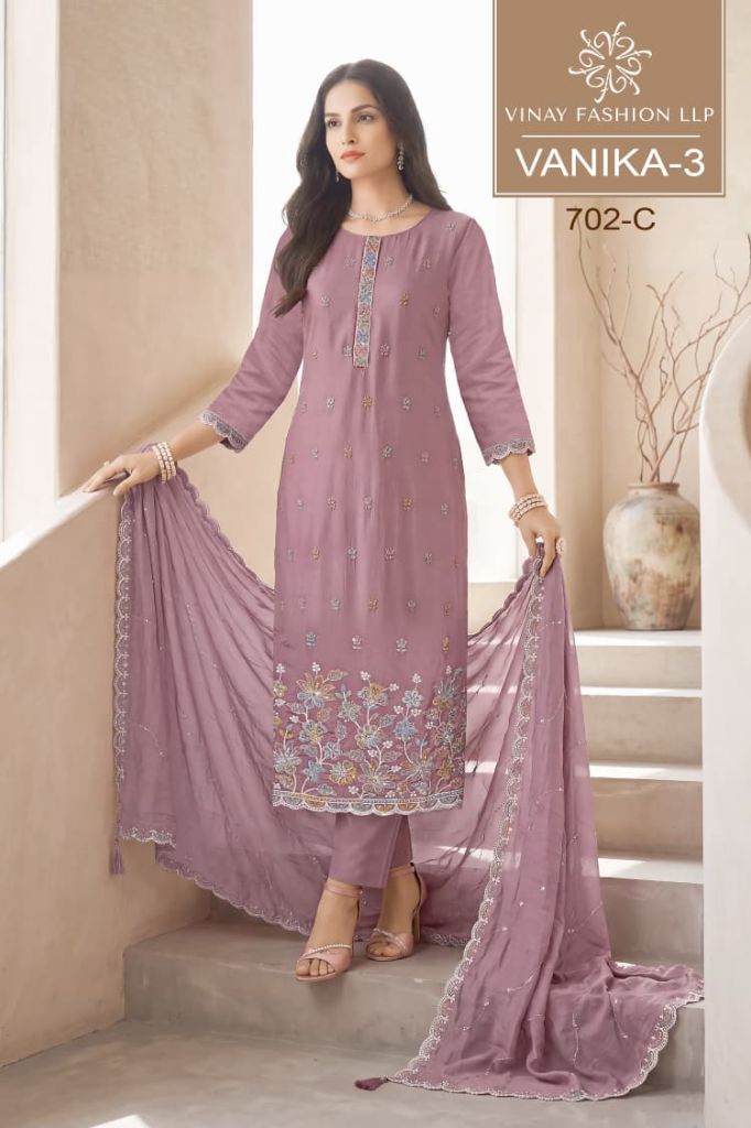 Aarohi Mul Chanderi Embroidered Festive Salwar Kameez Collection