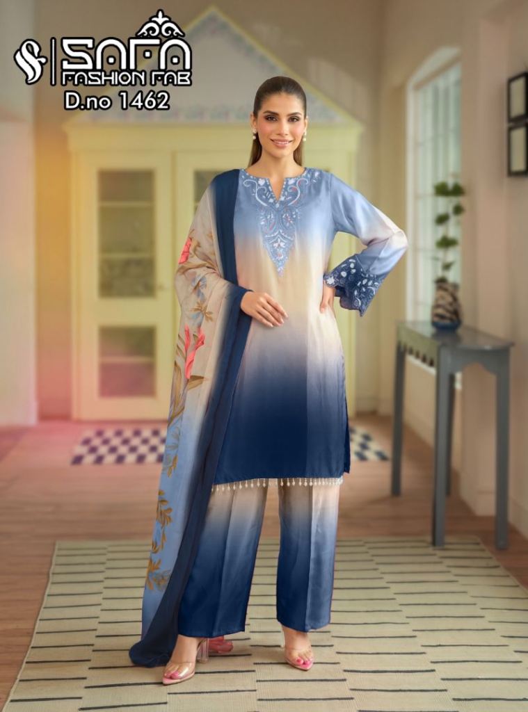 Aarohi  safa fab 1462 Satin Digital Print Designer Salwar Suit Collection