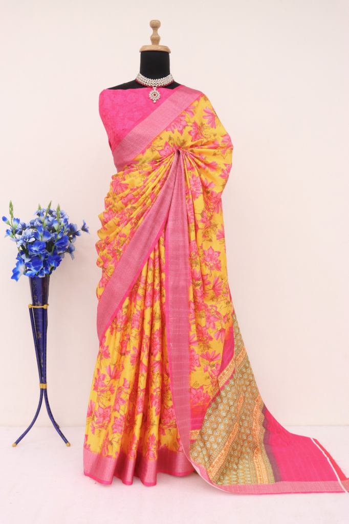 Aarthi Jalpa Sarees Lichi Jacquard Silk Saree 