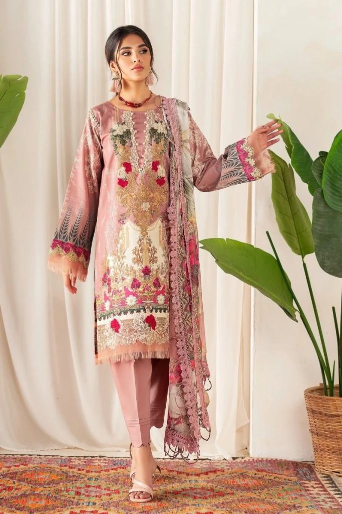 Aasha 1003 Cotton Dupatta Pakistani Salwar Suits Collection