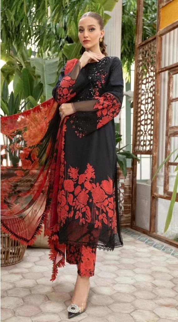 Aasha M Print Vol 6 Chiffon Dupatta Pakistani Suits