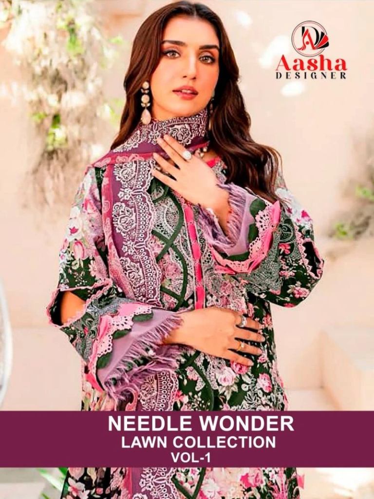 Aasha Needle Wonder Vol 1 Pakistani Salwar Suits