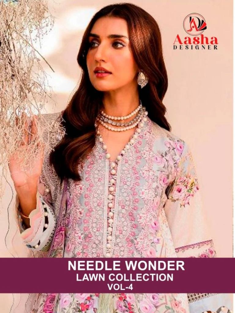 Aasha Needle Wonder Vol 4 Cotton Dupatta Pakistani Suits
