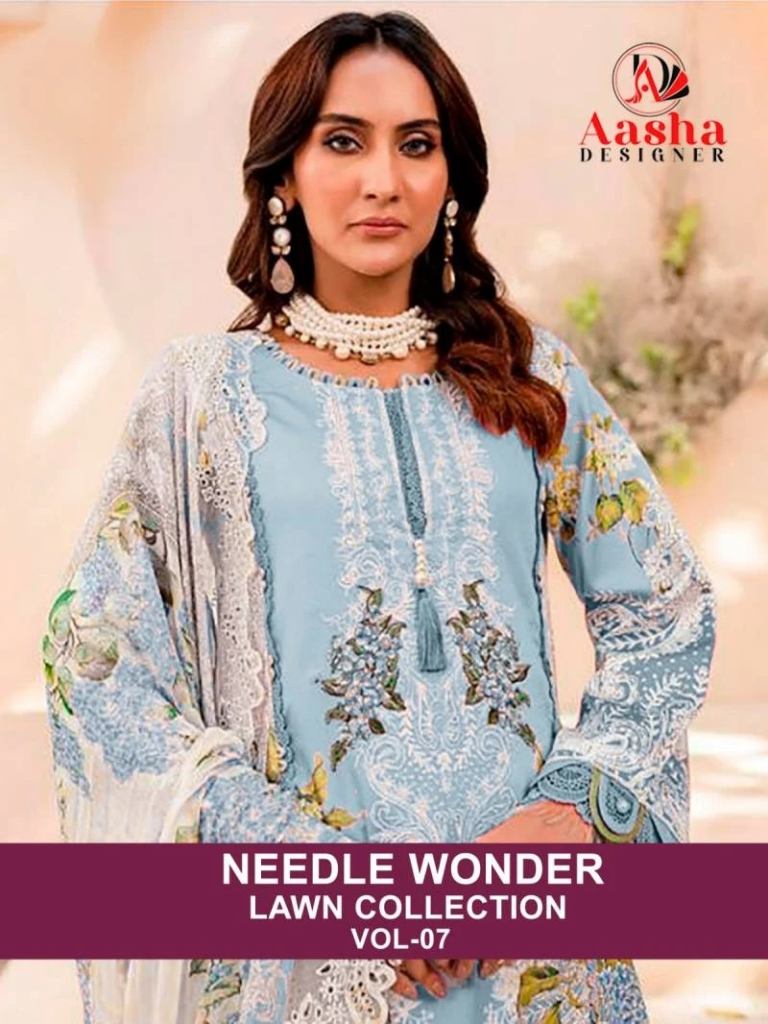 Aasha Needle Wonder Vol 7 Pakistani Salwar Suits