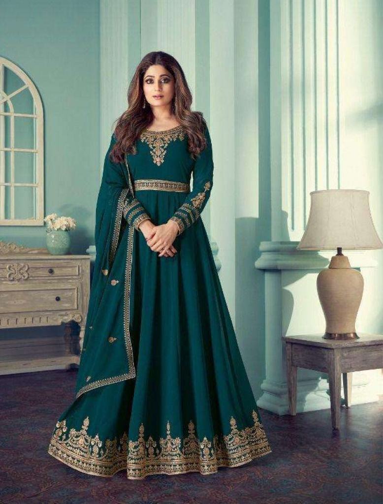 Aashirwad  Aditi Georgette With Embroidery Work Salwar Kameez Catalog 