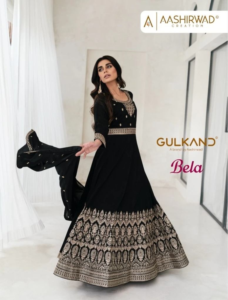 Aashirwad Gulkand Bela Embroidery Gown With Dupatta