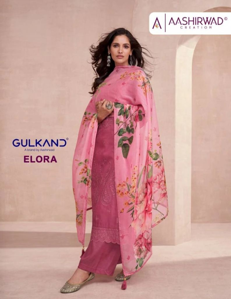 Aashirwad Gulkand Elora Premium Tussar Silk Designer Suits