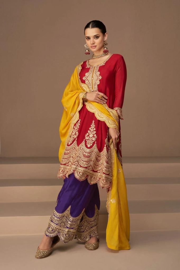 Aashirwad Gulkand Heena Nx Designer Embroidered Salwar Suit