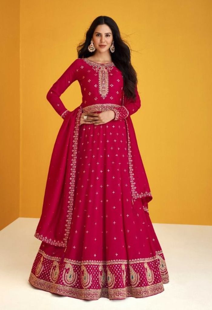 Aashirwad Gulkand Heerva 9229  silk Embroidery Designer Salwar Suit