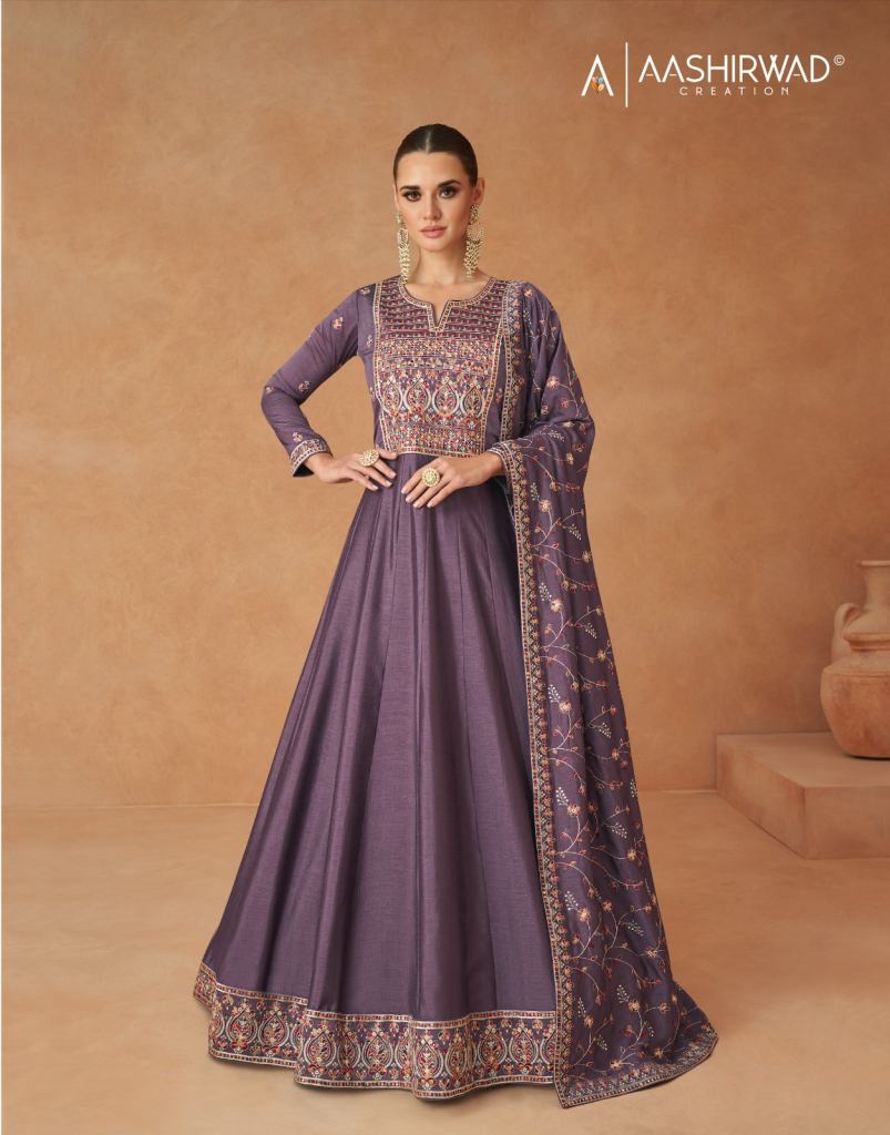 Aashirwad Gulkand Mastani Exclusive Premium Silk Designer Gown Collection