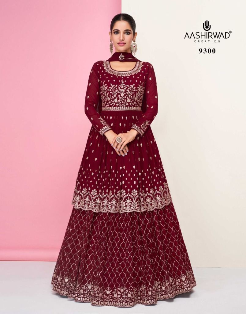 Aashirwad Gulkand Pari 9300 Series Georgette Embroidery Stylist  Exclusive Ready Made suits