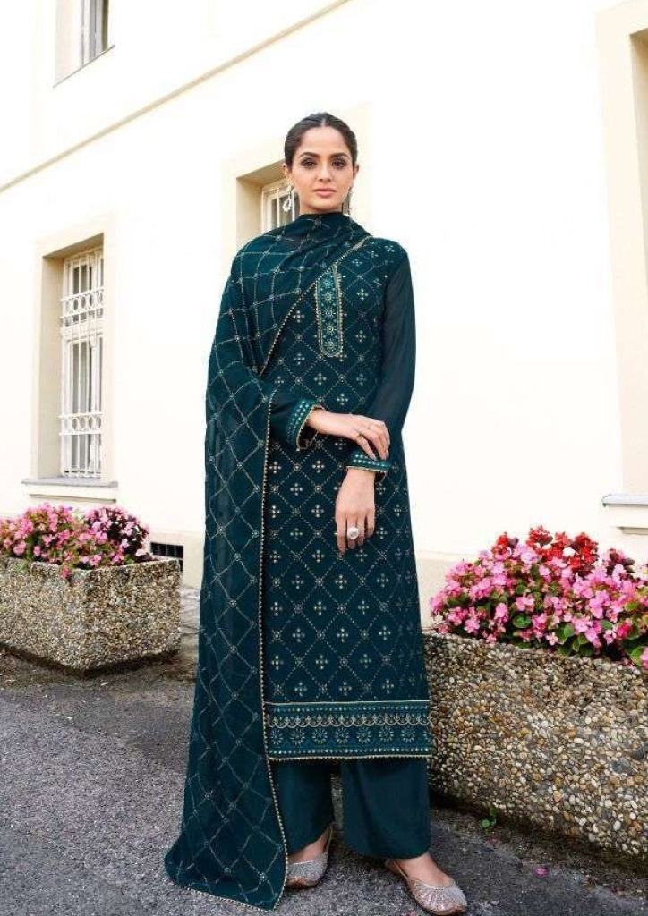 Aashirwad  Gulkayra Magic Georgette With Embroidery Work Salwar Suits catalog 