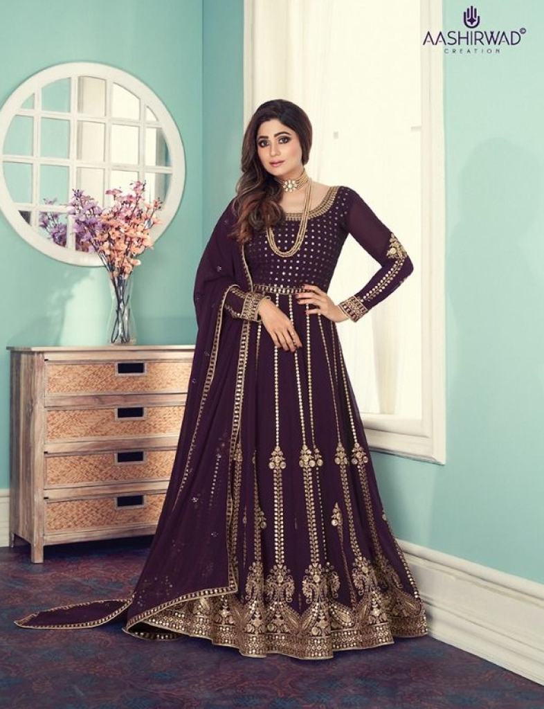Aashirwad Gulnar Georgette Wear Designer Salwar  suits catalog 