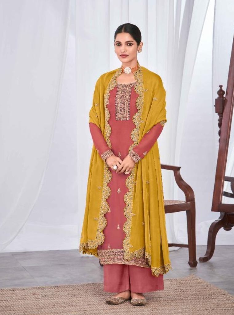 Aashirwad Jasmit 9132 Series Georgette Embroidery Designer Wear Salwar Kameez collection