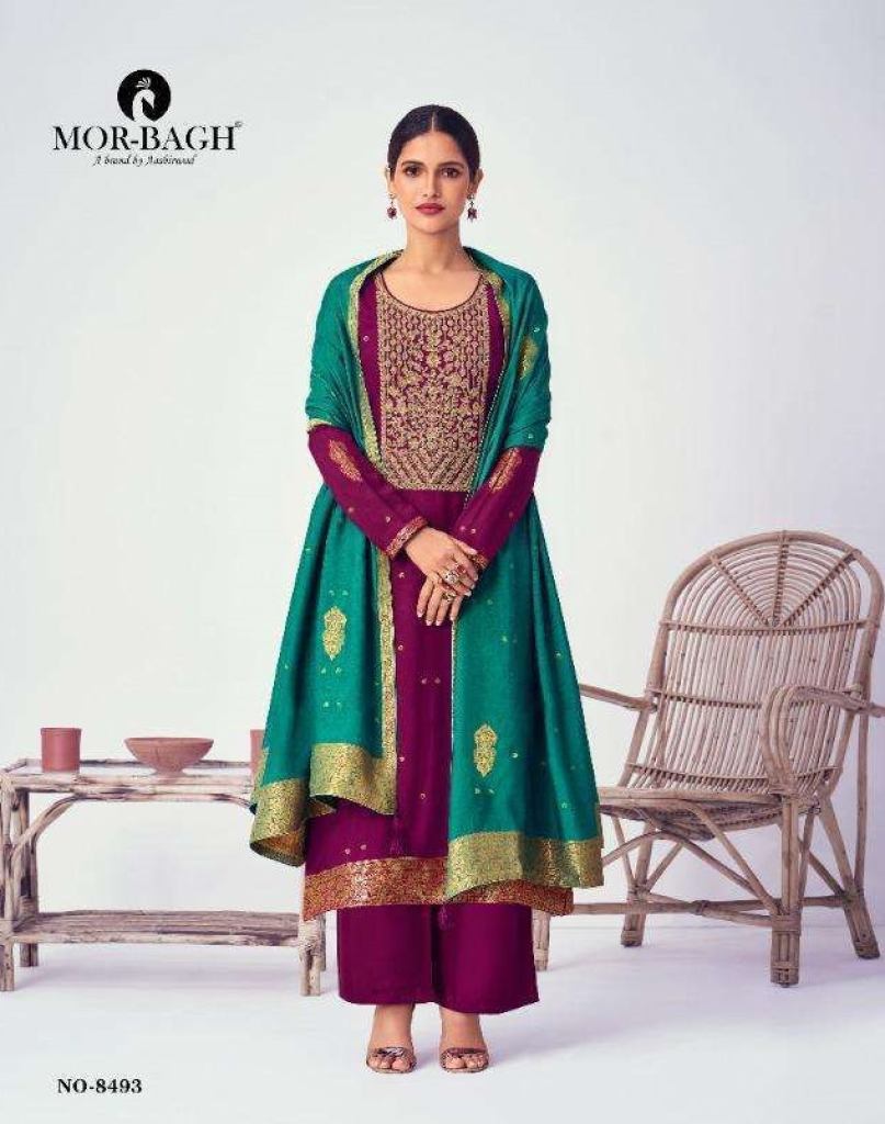 Aashirwad  Mor Bagh Aashma Viscose Silk Salwar Suits Catalog 