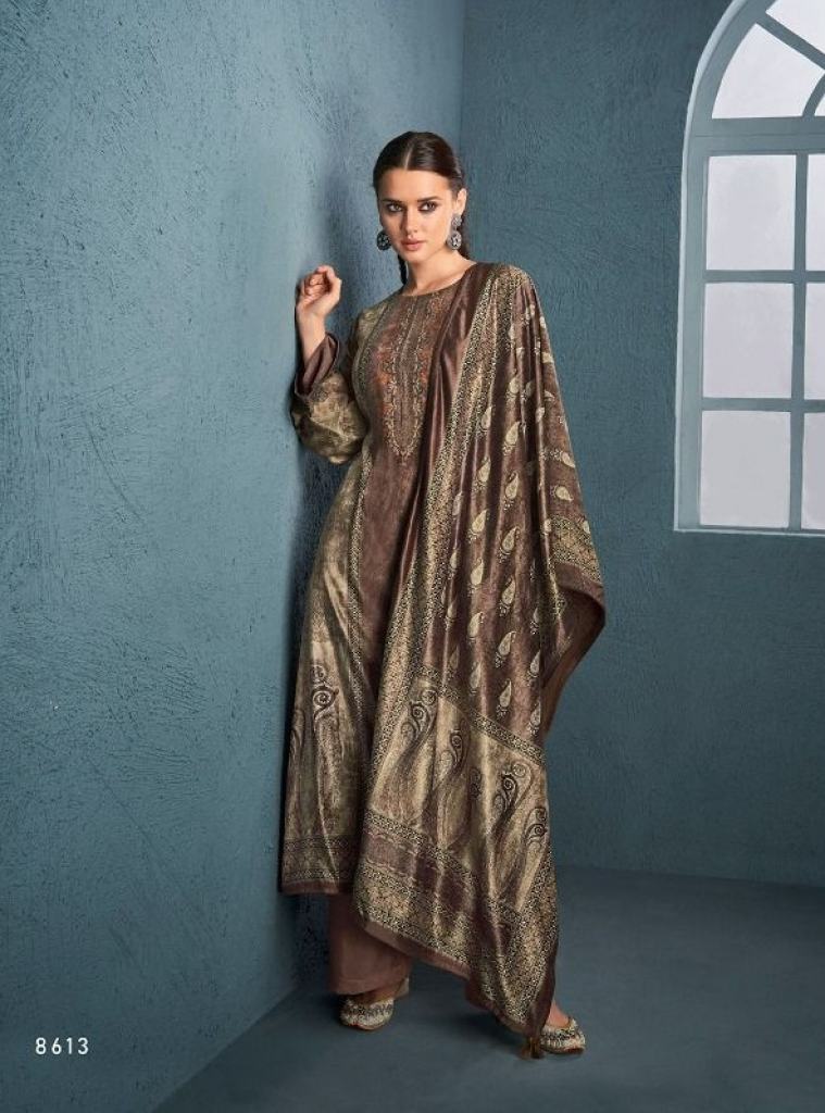 Aashirwad Mor Bagh Mehran Winter Wear Velvet Pashmina Catalog 