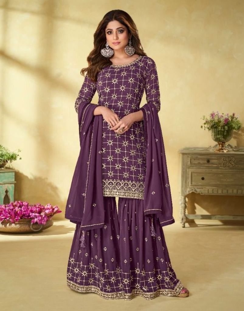 Aashirwad Rihana 9171 Series Georgette Embriodery  Designer Salwar Kameez