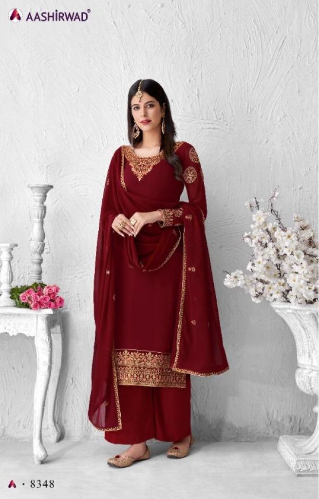 Aashirwad  presents  Saffron 8348  Salwar Kameez 