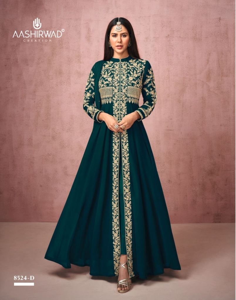 Aashirwad Sonam 8524 Series Georgette Wear Designer Salwar  suits catalog 