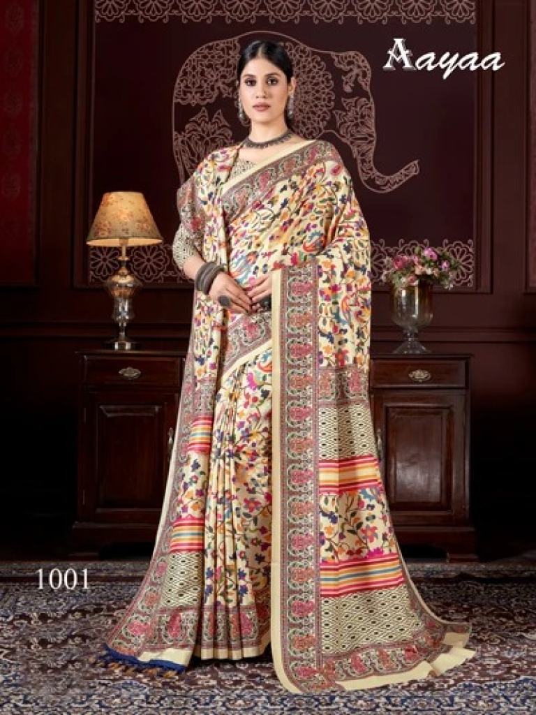 Aayaa Pashmina Vol 1 Winter Pashmina Sarees With Shawl