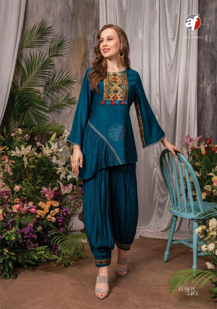 Ft presents Fusion Kurti With Bottom Collection,this catalog fabric rayon  available at | wholesale textile