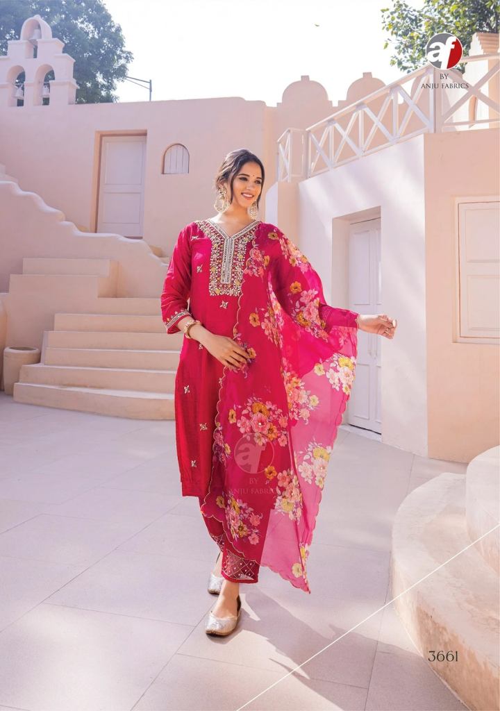 Af Shehnai Vol 7 Dori Silk Neck Embroidery Salwar Suit 