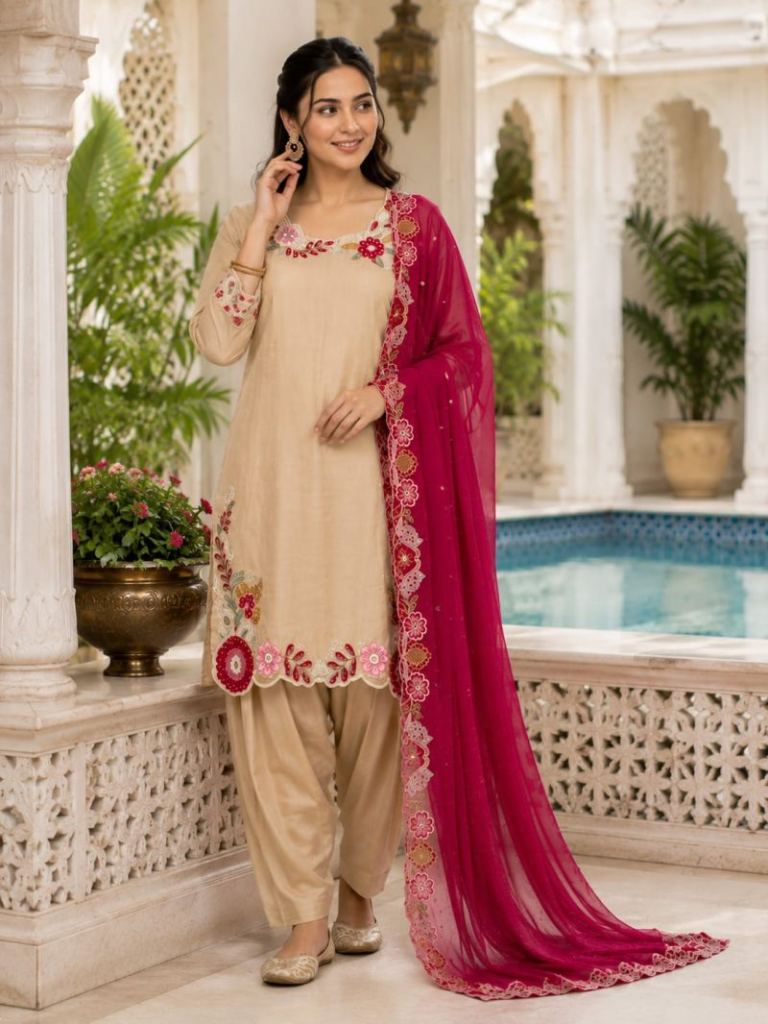 Afsana Preeti Embroidered Farshi Salwar Kameez