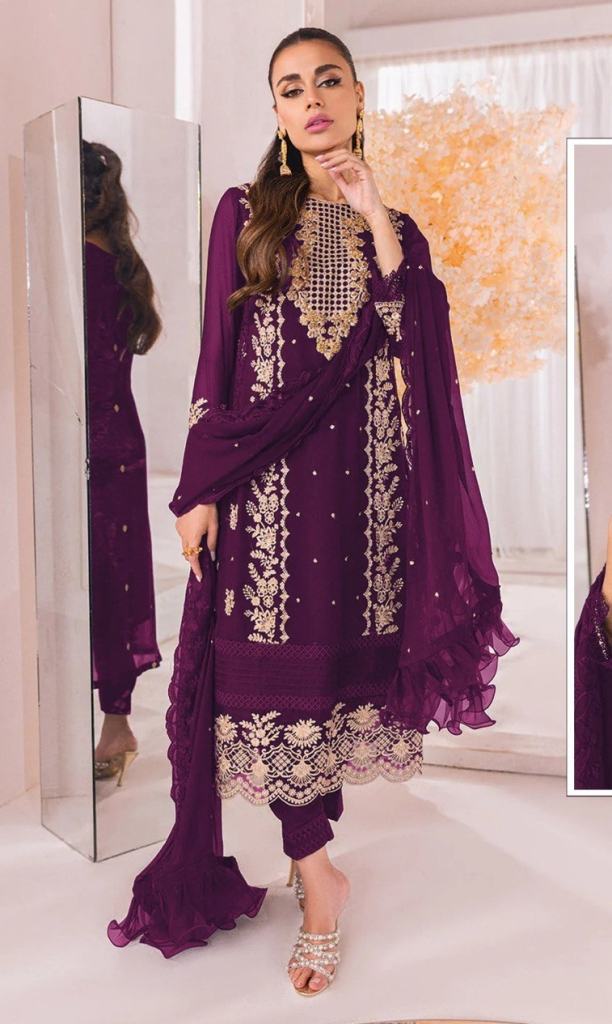 Al Karam 15786 Colors Georgette Heavy Embroidery Pakistani Suits