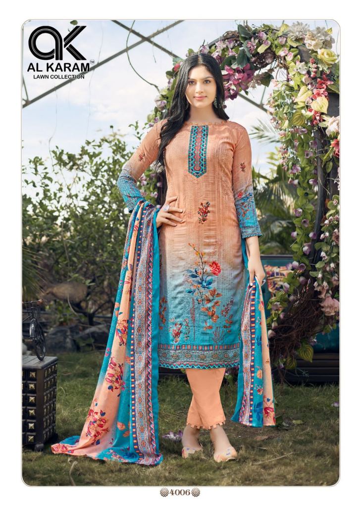 Al Karam Chikankari Vol 4 Daily Wear Karachi Cotton Printed Dress Materials