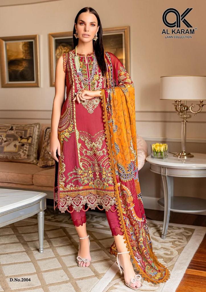 Al Karam Fidous Vol 2 Karachi Cotton Dress Materials  collection 