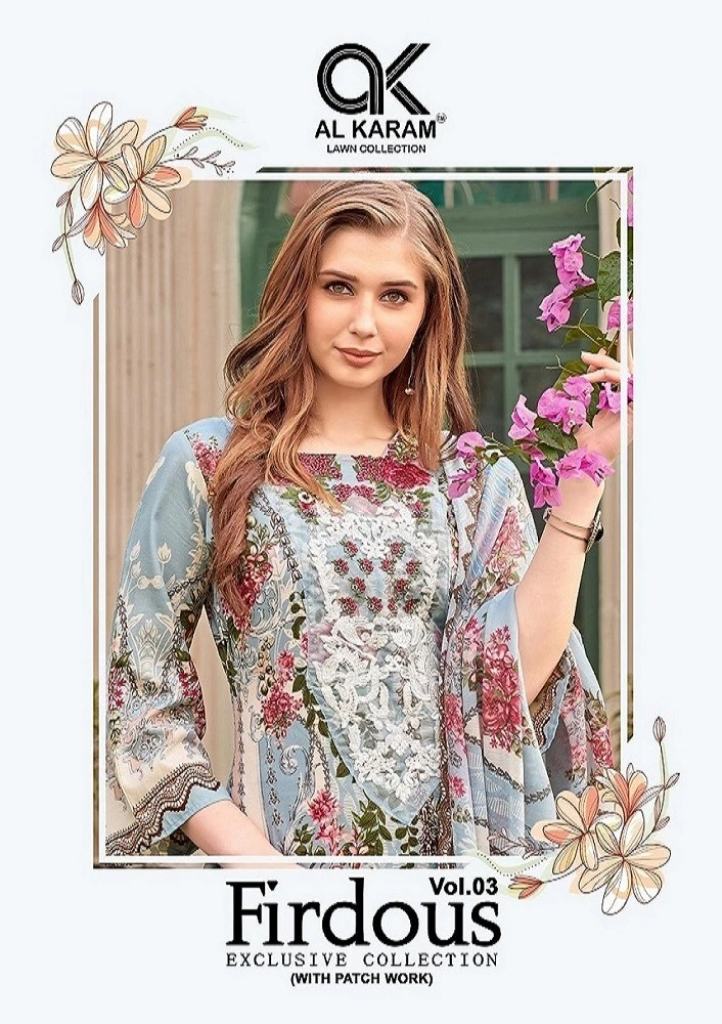 Al Karam Firdous Vol 3 Karachi Cotton Dress Materials