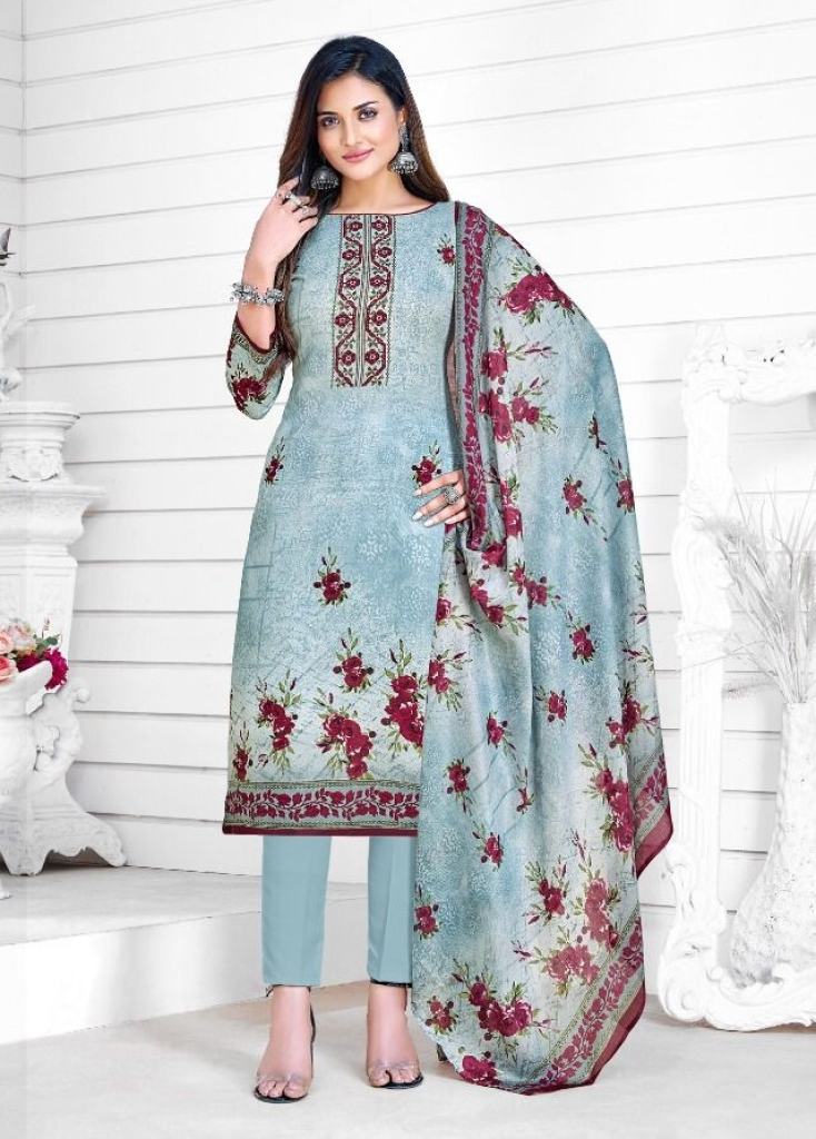 Al Karam Mahjabeen Cotton Digital Print Karachi Cotton Dress Material