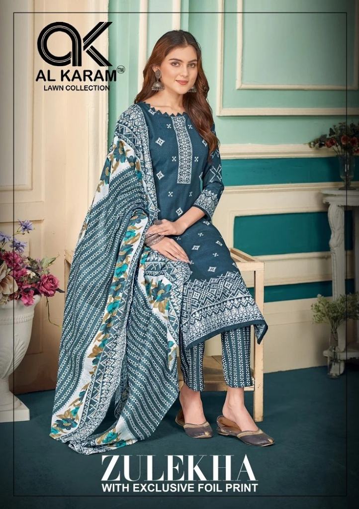 Al Karam Zulekha Soft Cotton Dress Material