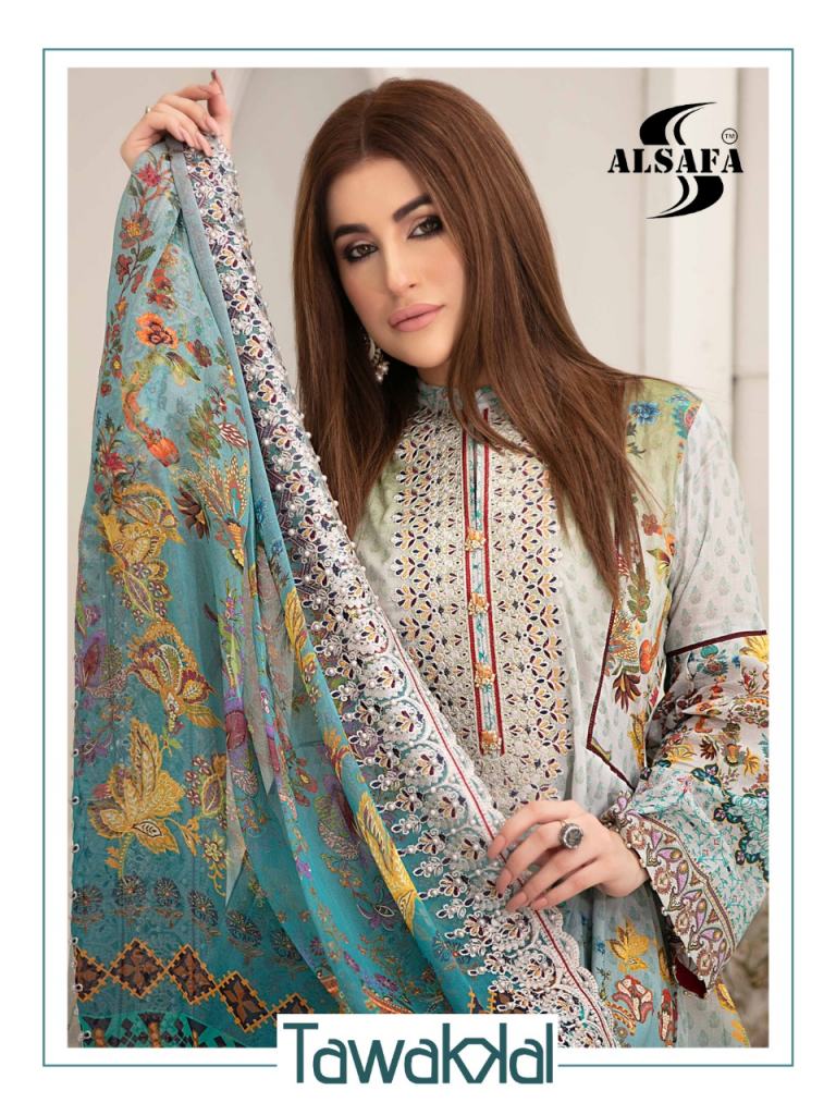 AlSafa presents Tawakkal Karachi Dress Material this catalog fabric is