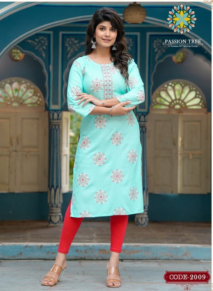 Albeli Vol 2 By Passion Tree Casual Wear Rayon Embroidery Kurti Collection