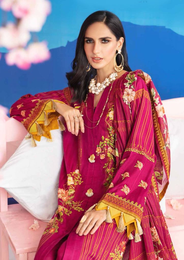Alija B vol  4 Karachi Dress Material