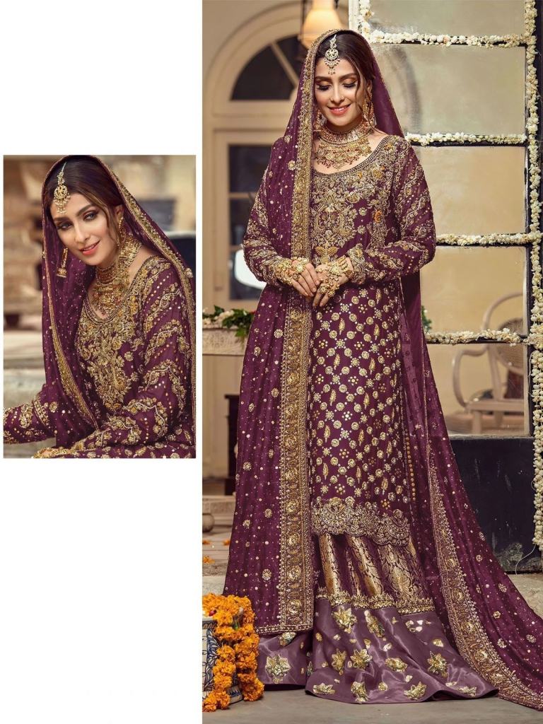 Alk Khushbu 166 N Wedding Wear Pakistani Suits