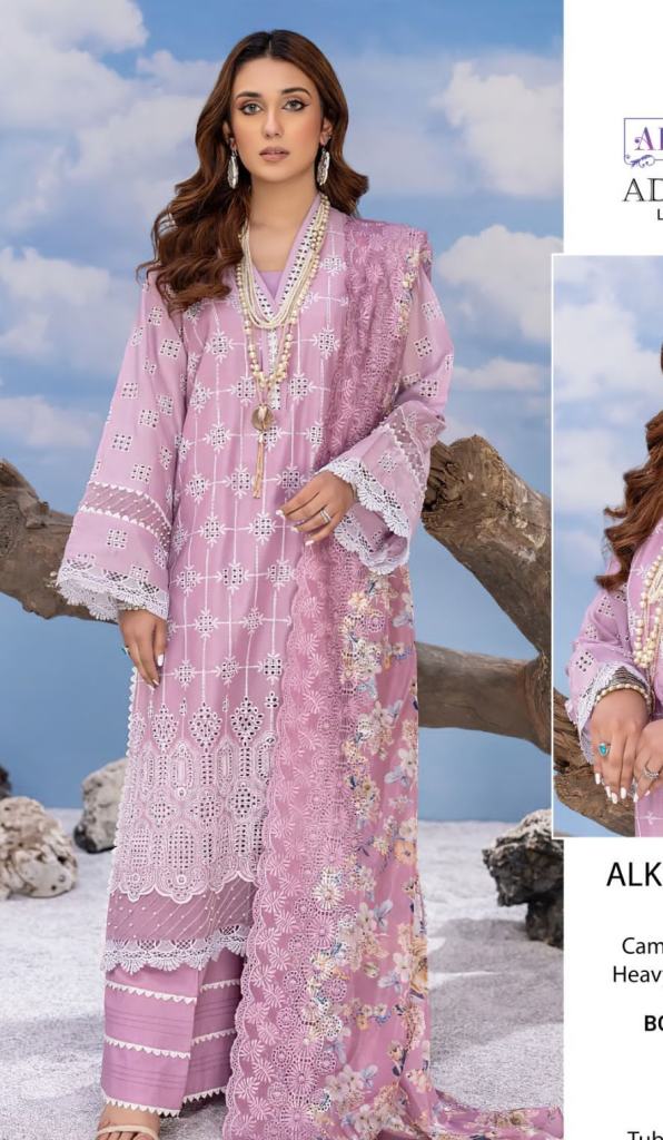 Alk Khushbu Adan Libas Vol 3 Cambric Cotton Pakistani Suit Collection
