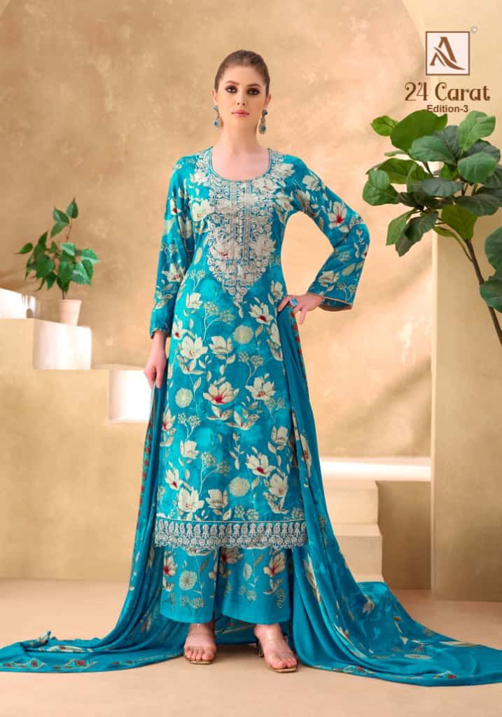 Alok 24 Carat Edition 3 Embroidery Dress Material