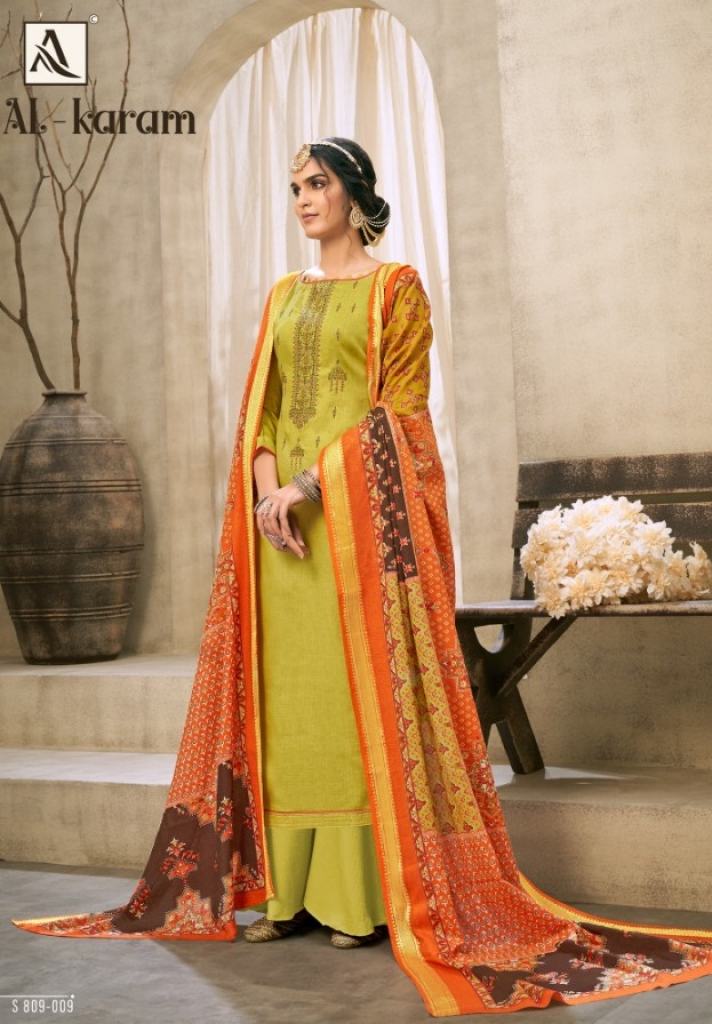 Alok Al Karam Pure Jam Designer Dress Material Catalog