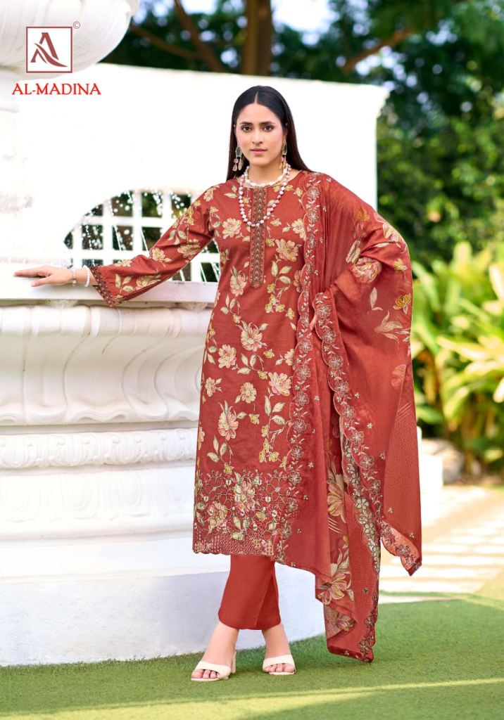 Alok Al Madina Vol 2 Foil Printed Dress Material