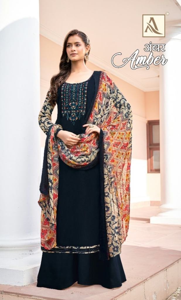 Alok Amber Vol 6 Catalog Ethnic Wear Viscose Embroidery Dress Materials