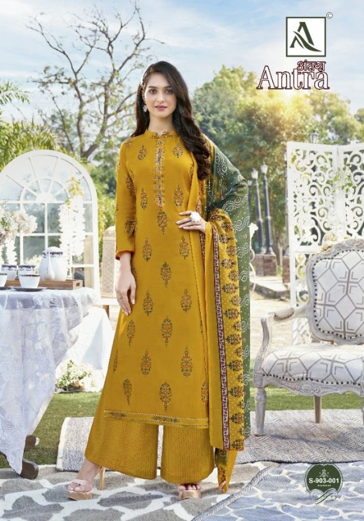 Alok Antra Catalog Pure Viscose Party Wear Dress Materials 