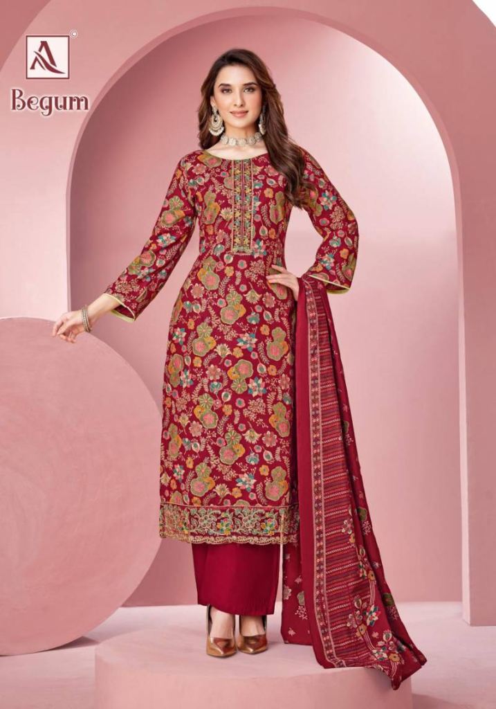 Alok Begum Viscose Printed Dress Material