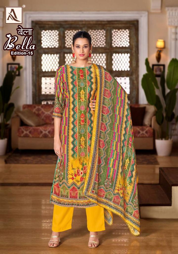 Alok Bella Edition 15 Digital Printed Dress Material
