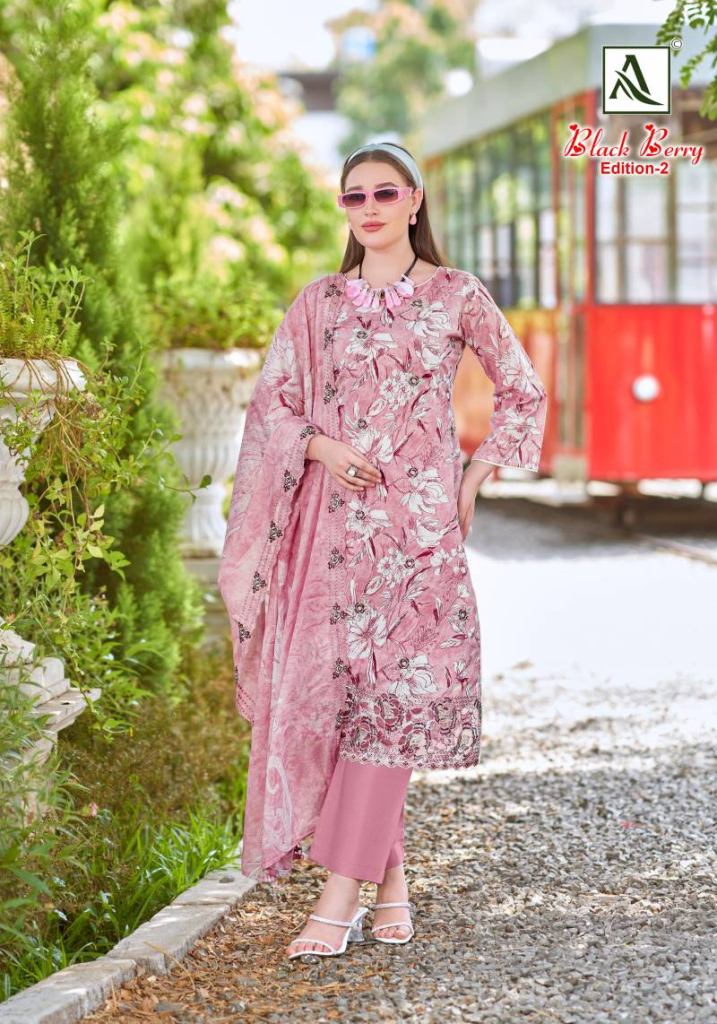 Alok Black Berry Edition 2 Printed Dress Material